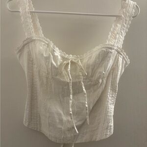 Simon’s Tic Toc White Corset Bustier